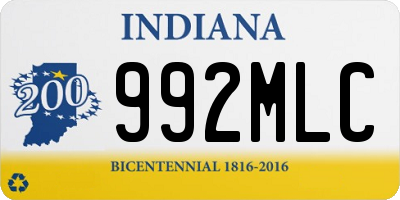 IN license plate 992MLC