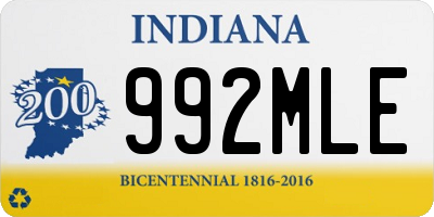 IN license plate 992MLE