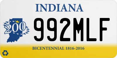IN license plate 992MLF