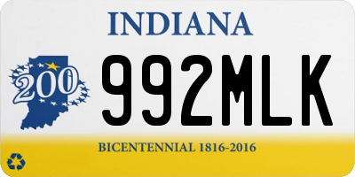 IN license plate 992MLK