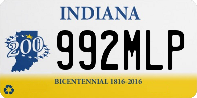 IN license plate 992MLP