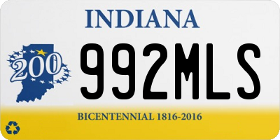 IN license plate 992MLS