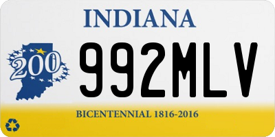 IN license plate 992MLV