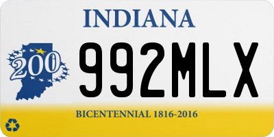 IN license plate 992MLX