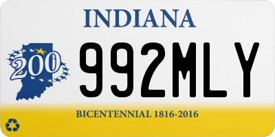 IN license plate 992MLY