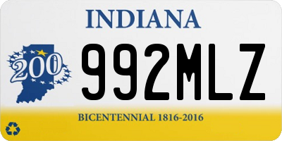 IN license plate 992MLZ