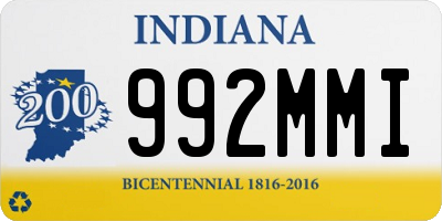 IN license plate 992MMI