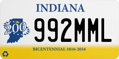 IN license plate 992MML