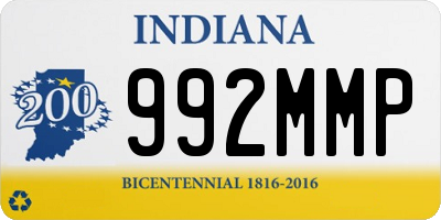 IN license plate 992MMP