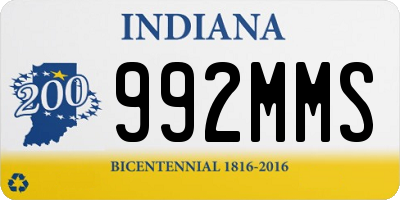 IN license plate 992MMS