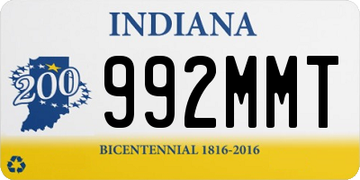 IN license plate 992MMT