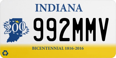 IN license plate 992MMV