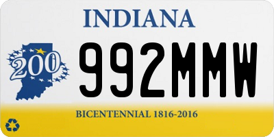 IN license plate 992MMW