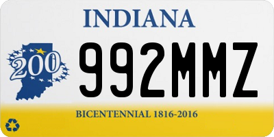 IN license plate 992MMZ