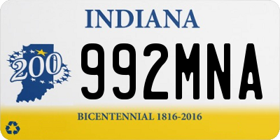 IN license plate 992MNA