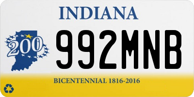 IN license plate 992MNB