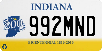IN license plate 992MND