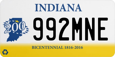 IN license plate 992MNE