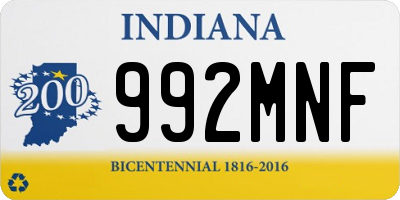 IN license plate 992MNF