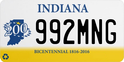 IN license plate 992MNG