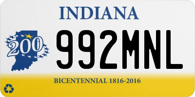 IN license plate 992MNL