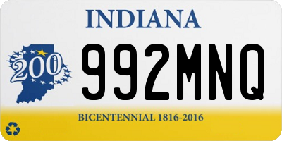 IN license plate 992MNQ