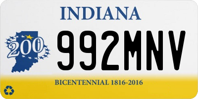 IN license plate 992MNV