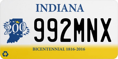 IN license plate 992MNX