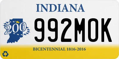 IN license plate 992MOK