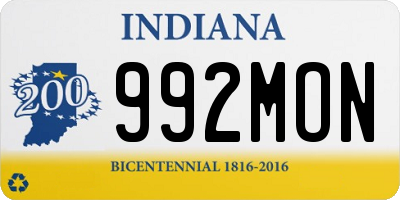 IN license plate 992MON