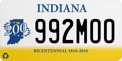 IN license plate 992MOO