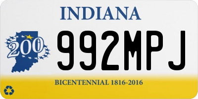 IN license plate 992MPJ