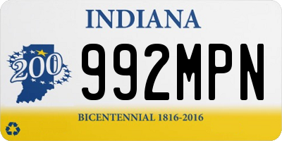 IN license plate 992MPN