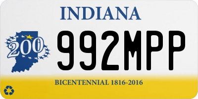 IN license plate 992MPP