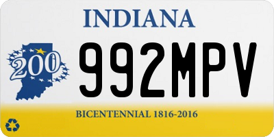 IN license plate 992MPV