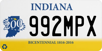 IN license plate 992MPX