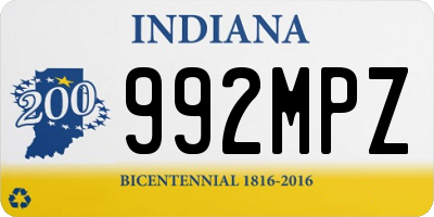 IN license plate 992MPZ