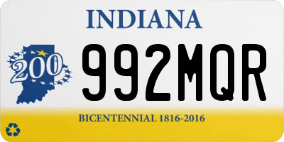 IN license plate 992MQR