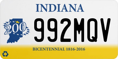 IN license plate 992MQV