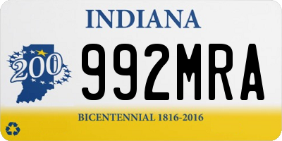 IN license plate 992MRA