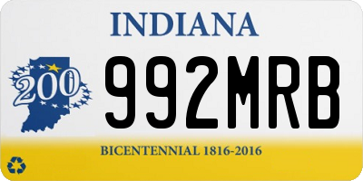 IN license plate 992MRB