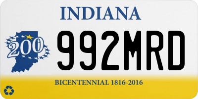 IN license plate 992MRD