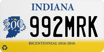 IN license plate 992MRK