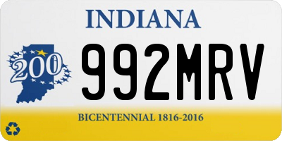 IN license plate 992MRV