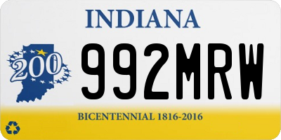 IN license plate 992MRW