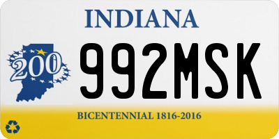 IN license plate 992MSK