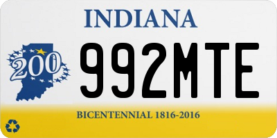 IN license plate 992MTE