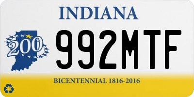 IN license plate 992MTF