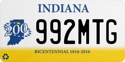 IN license plate 992MTG