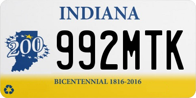 IN license plate 992MTK